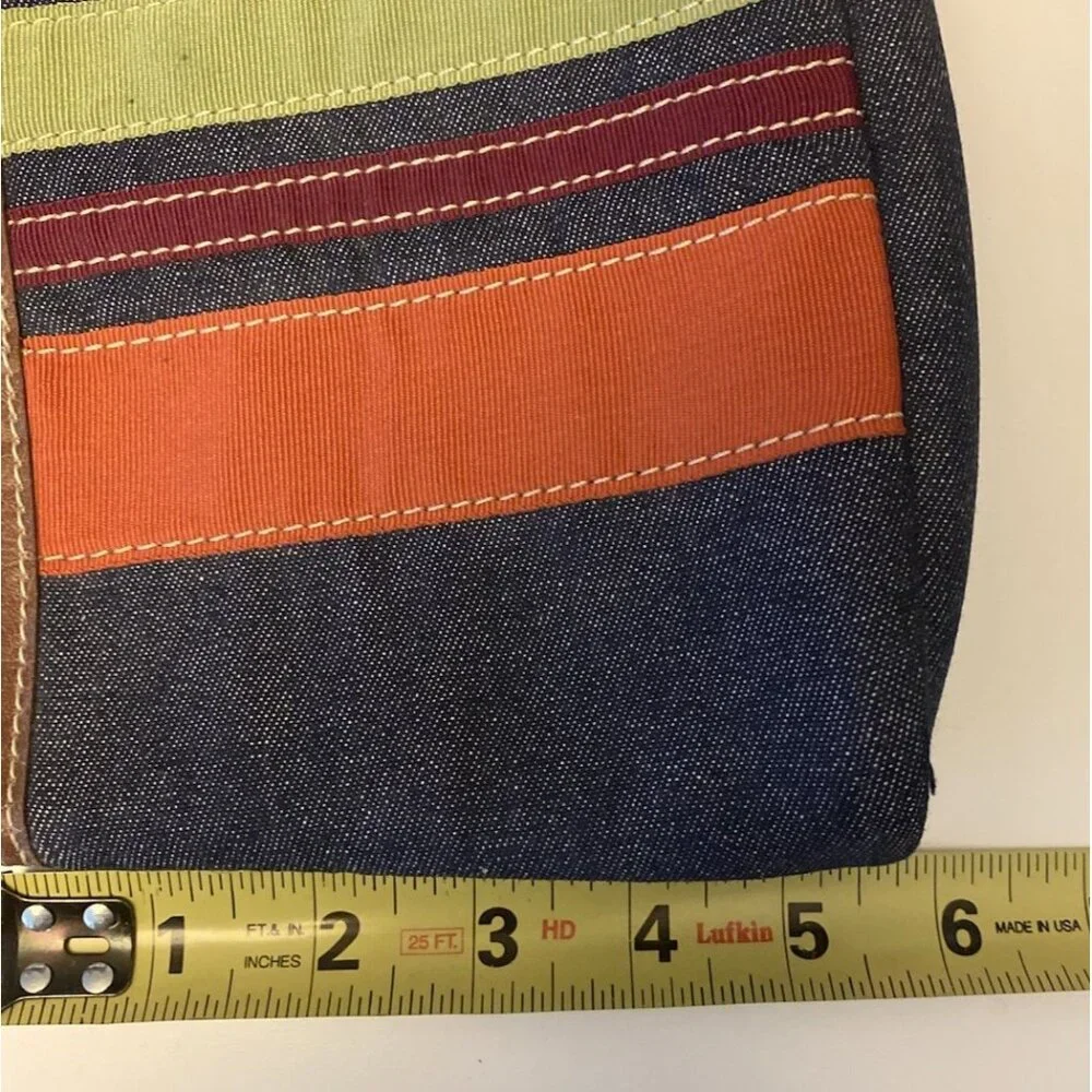 Bath & Body Works Blue Denim Travel Bag Cosmetics Case Southwest Mini Retro Y2K